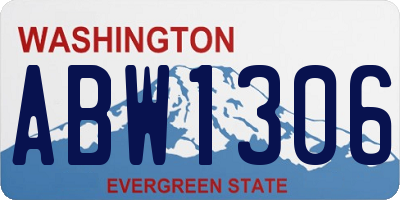 WA license plate ABW1306
