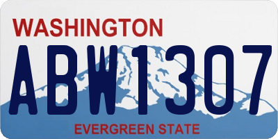 WA license plate ABW1307