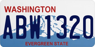 WA license plate ABW1320