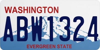 WA license plate ABW1324