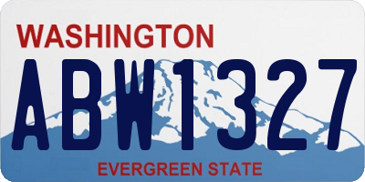 WA license plate ABW1327