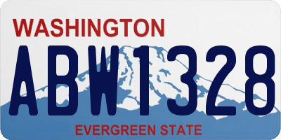 WA license plate ABW1328