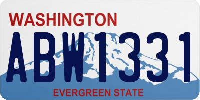 WA license plate ABW1331