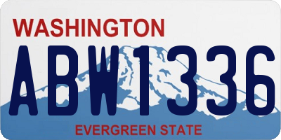 WA license plate ABW1336