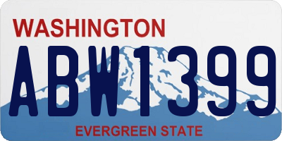 WA license plate ABW1399