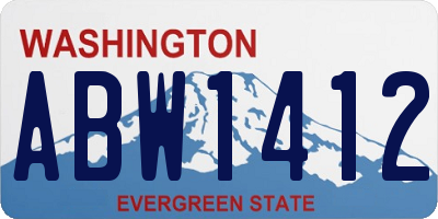 WA license plate ABW1412