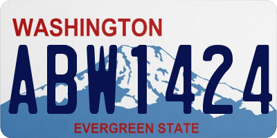 WA license plate ABW1424