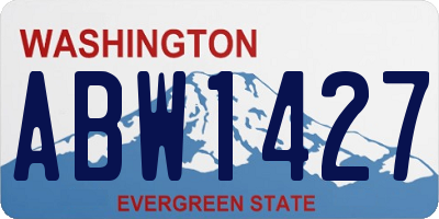 WA license plate ABW1427