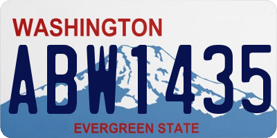 WA license plate ABW1435