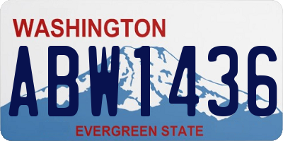 WA license plate ABW1436