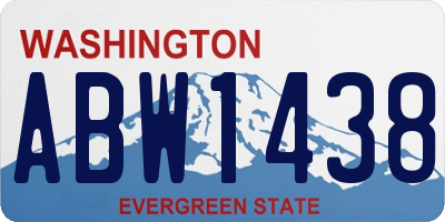 WA license plate ABW1438