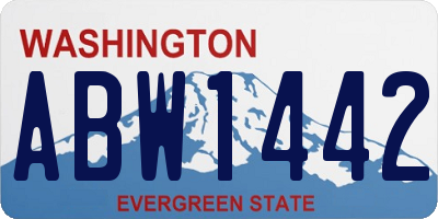 WA license plate ABW1442