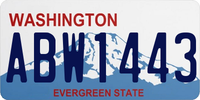 WA license plate ABW1443