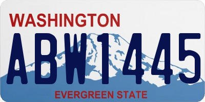 WA license plate ABW1445