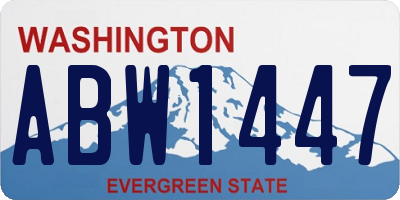 WA license plate ABW1447