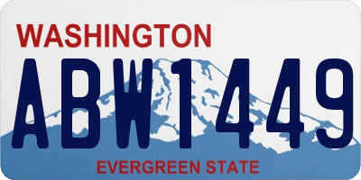 WA license plate ABW1449