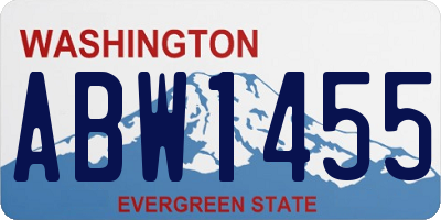 WA license plate ABW1455