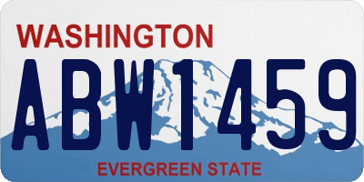 WA license plate ABW1459