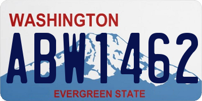 WA license plate ABW1462