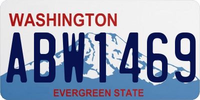 WA license plate ABW1469