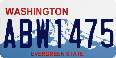 WA license plate ABW1475