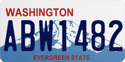 WA license plate ABW1482
