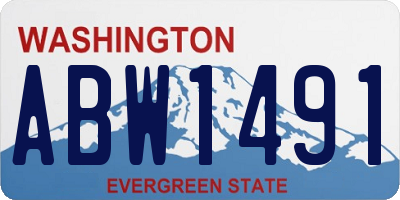 WA license plate ABW1491