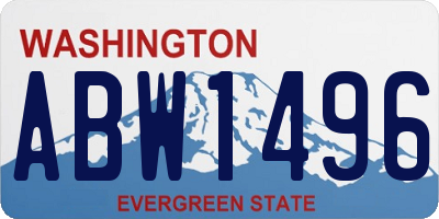 WA license plate ABW1496