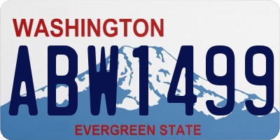 WA license plate ABW1499