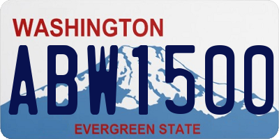 WA license plate ABW1500