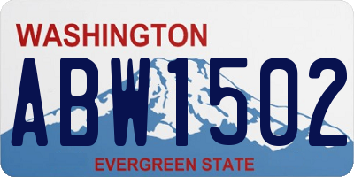 WA license plate ABW1502