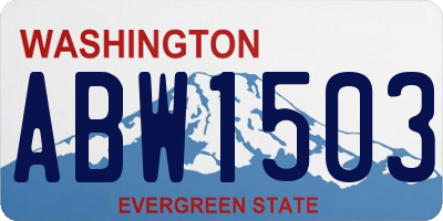 WA license plate ABW1503
