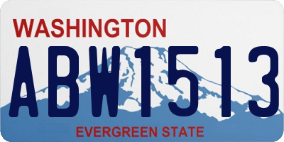 WA license plate ABW1513
