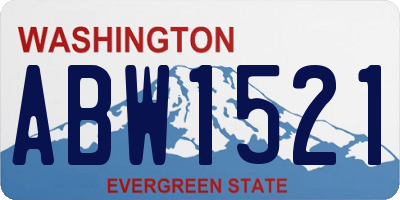 WA license plate ABW1521