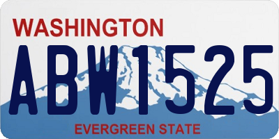WA license plate ABW1525