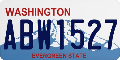 WA license plate ABW1527