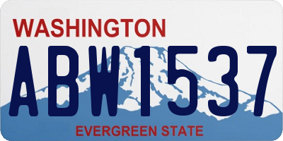 WA license plate ABW1537