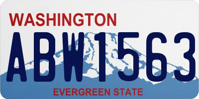 WA license plate ABW1563