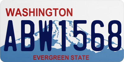 WA license plate ABW1568