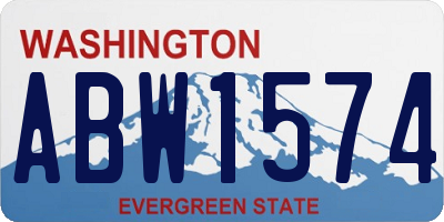 WA license plate ABW1574