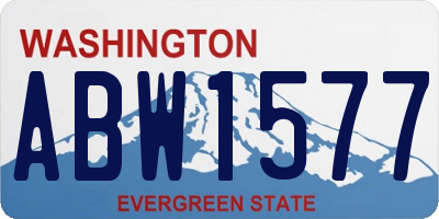 WA license plate ABW1577