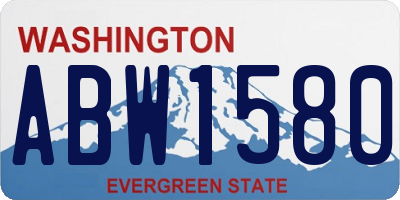 WA license plate ABW1580
