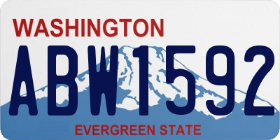 WA license plate ABW1592