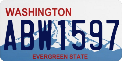 WA license plate ABW1597