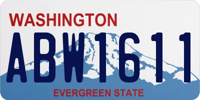 WA license plate ABW1611