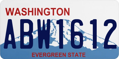 WA license plate ABW1612