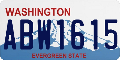 WA license plate ABW1615