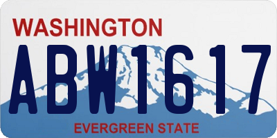 WA license plate ABW1617