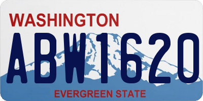 WA license plate ABW1620