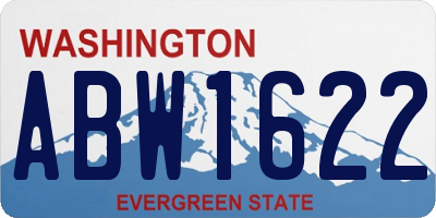 WA license plate ABW1622